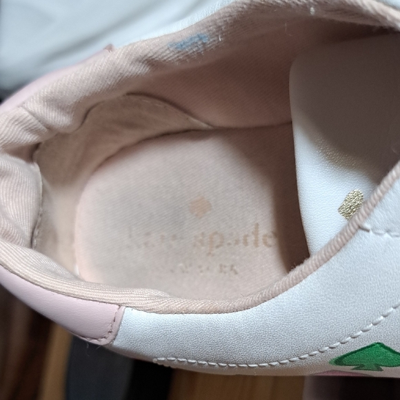 Hand Painted Pink and Green Sneakers - Picture 8 of 14